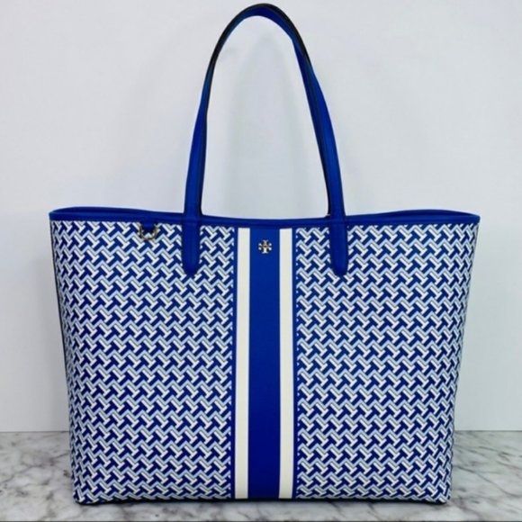 Tory Burch Handbags - Tory Burch T Zag Tote Blue NWT